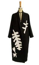 Load image into Gallery viewer, Wool Melton Kimono coat with Appliqué
