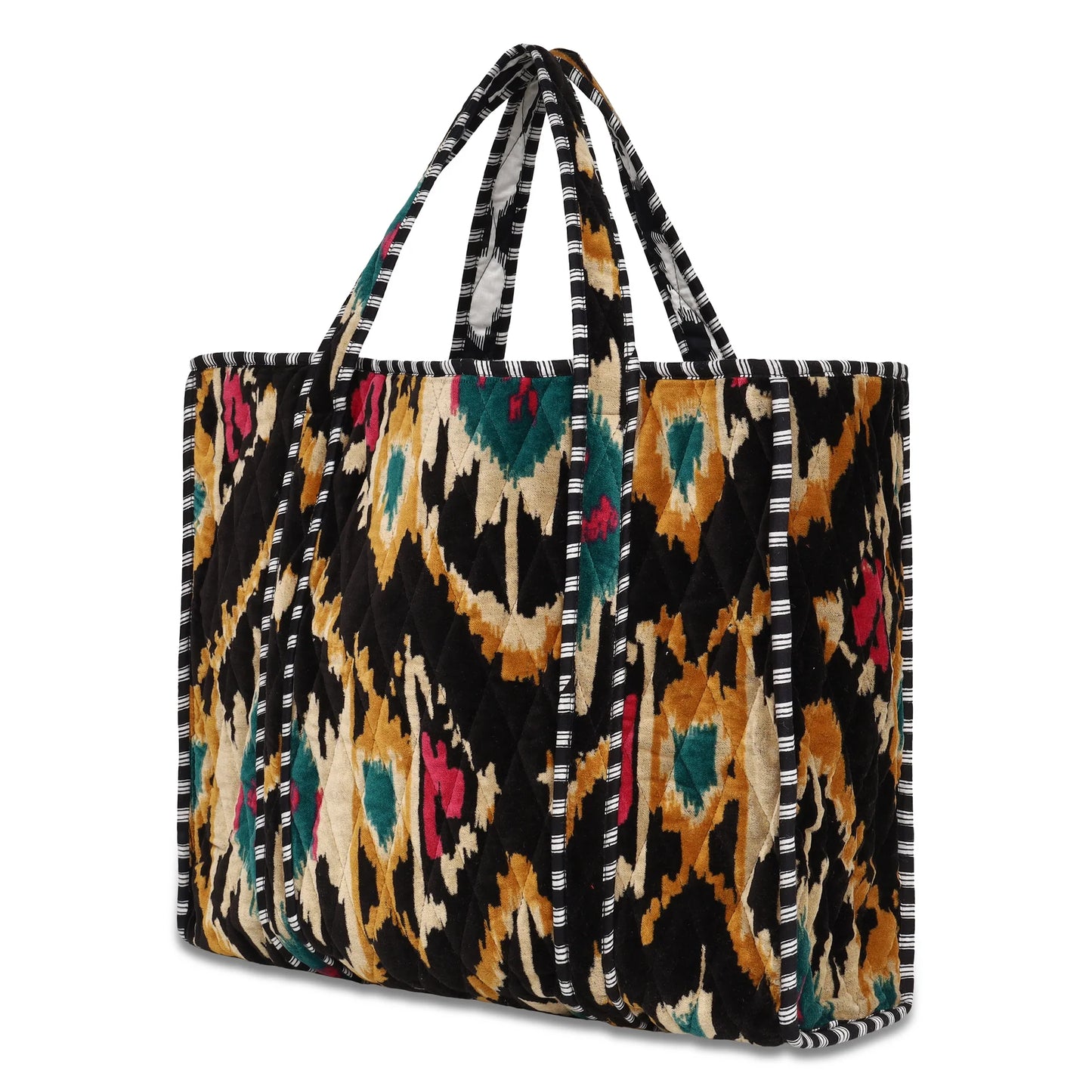 CYC Black Ikat Velvet Tote Bag