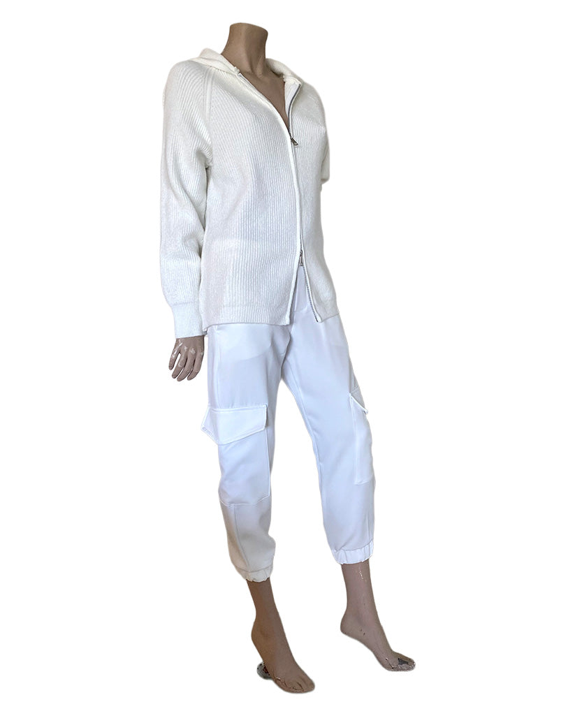 Lugo Double Zipper Rib Hoodie