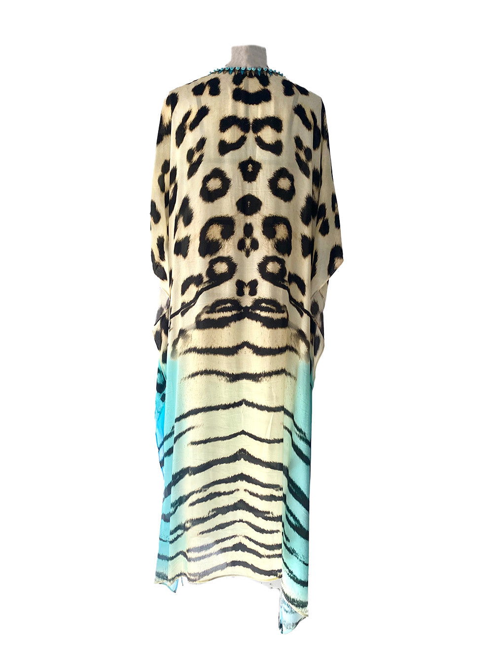 Ocelot Beaded Long Tunic Dress