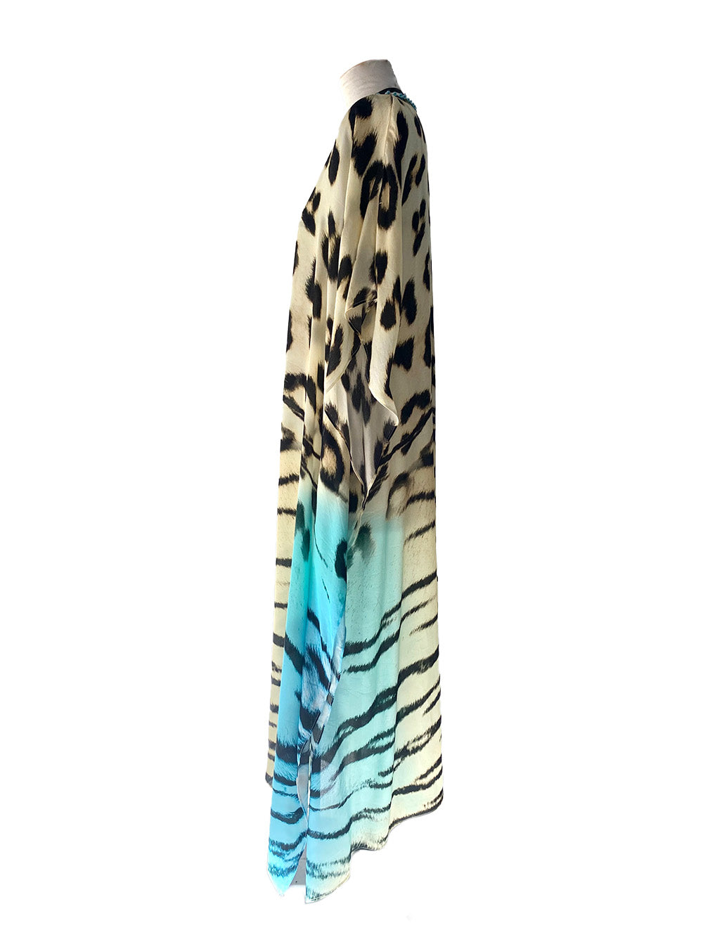 Ocelot hand beaded kaftan