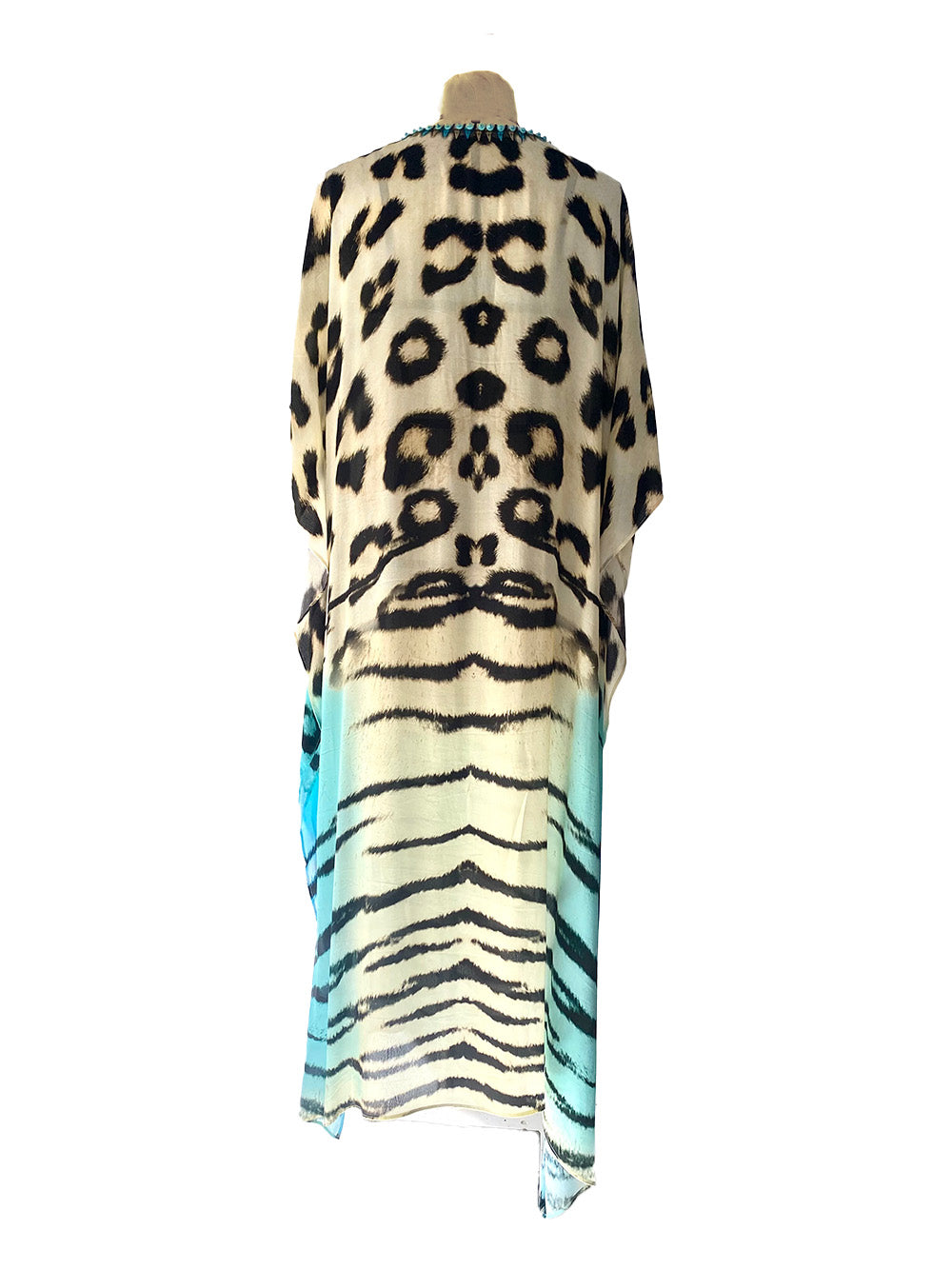 Ocelot hand beaded kaftan