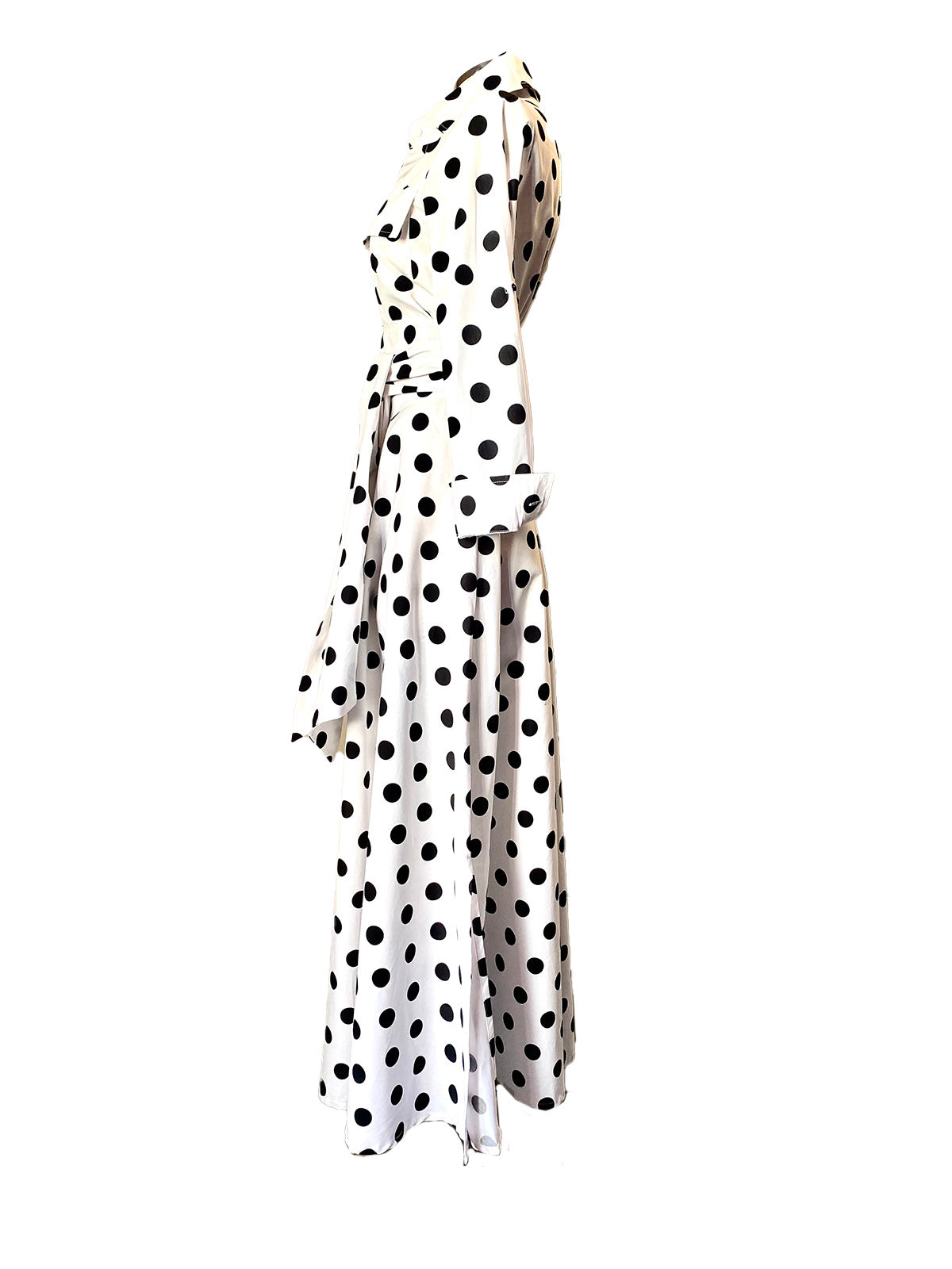 Polka dot shirtwaister dress