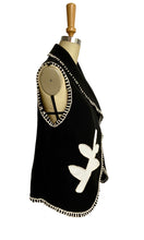 Load image into Gallery viewer, Wool Melton waistcoat with Appliqué
