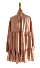 Load image into Gallery viewer, Swing tiered shirt dress - Blush
