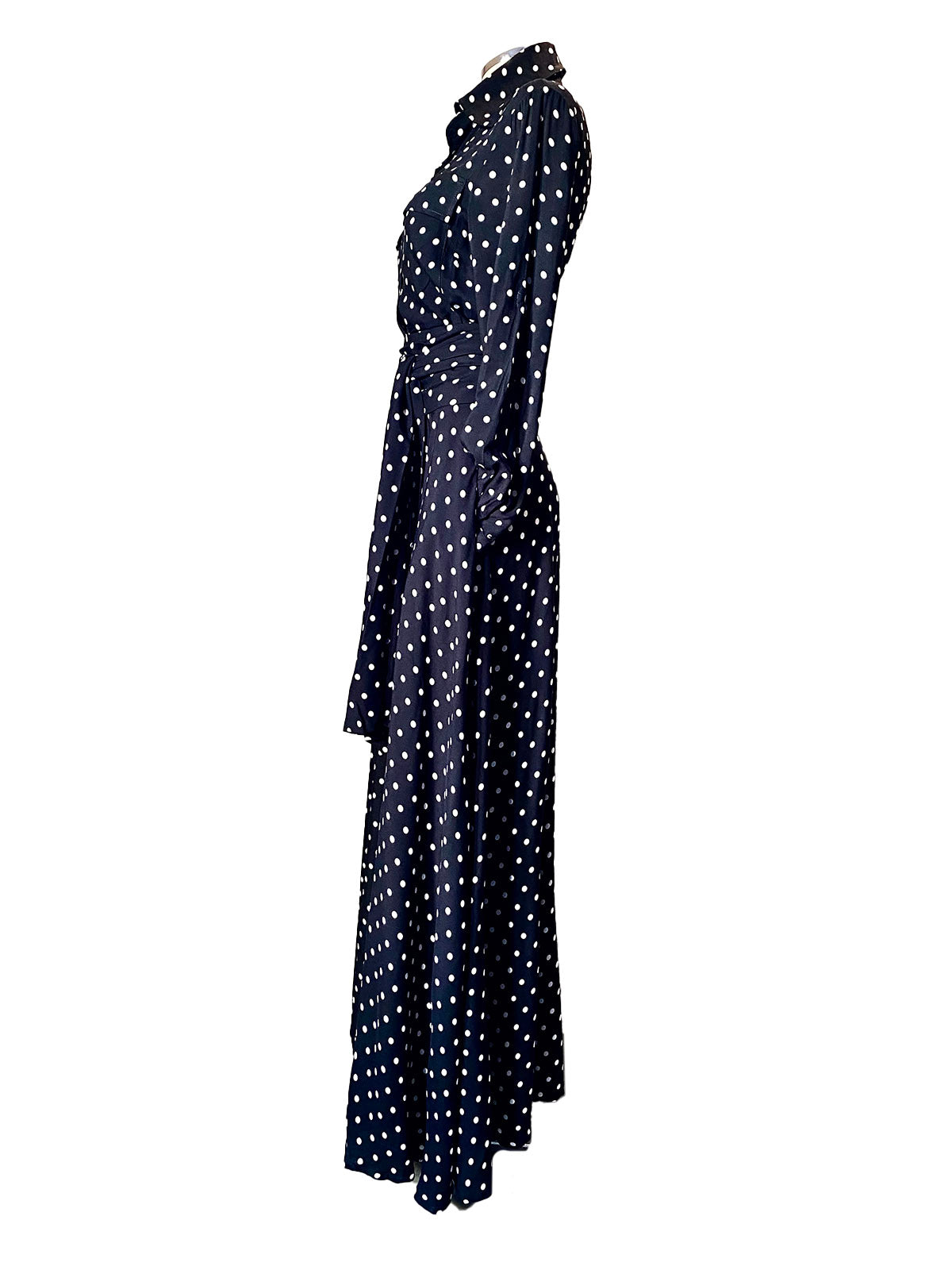 Viscose polka dot shirtwaister