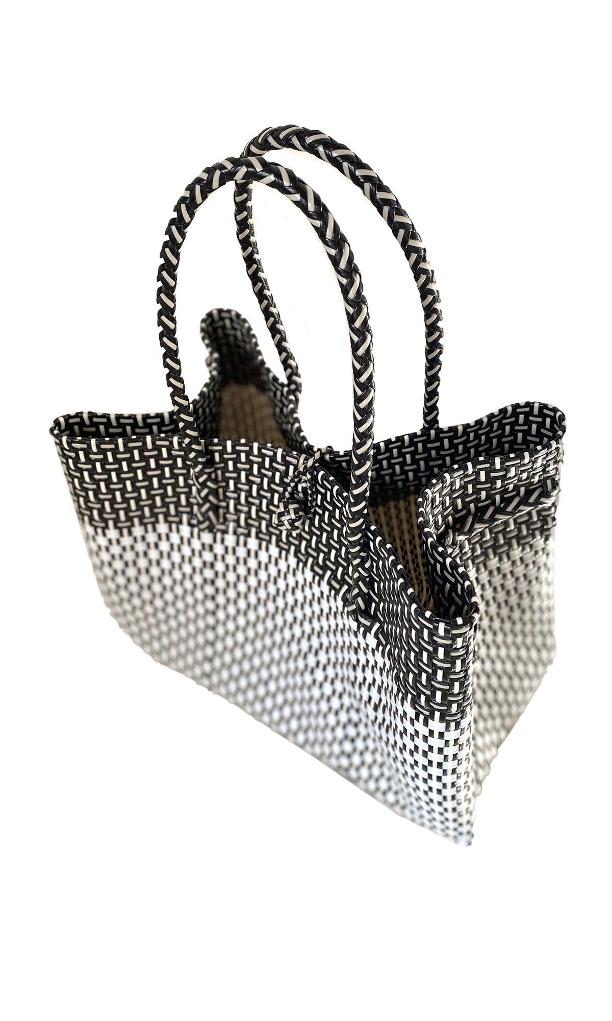 B&W Recycled Plastic Shopper