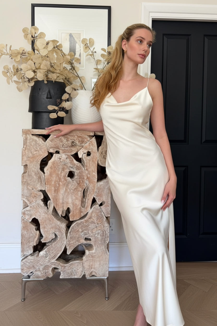 bias cut white dress Philosophy ️ Visit a Bella 1920s Day Dresses: Stunning Grey Bridesmaid Dresses SIZE:Large
