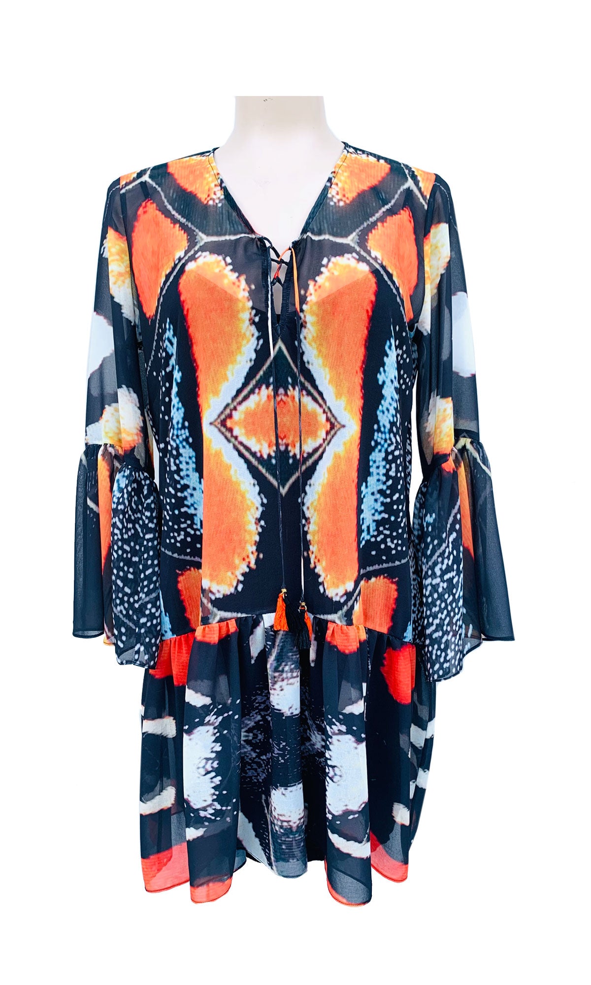 Electric Butterfly Boho Dress