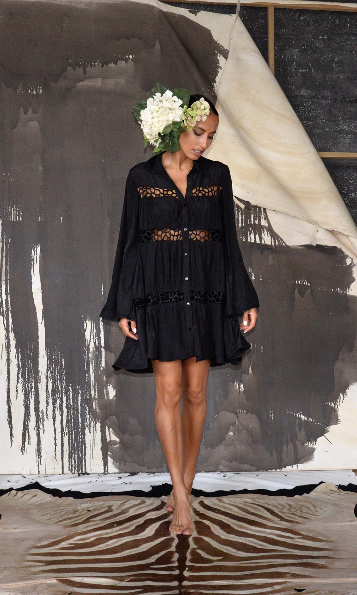 Portofino Shirt Dress - Fine 100% Cotton Voile - White