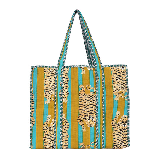 CYC Mustard Tibetan Tiger Tote Bag