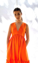 Load image into Gallery viewer, Alecia Long Tier Dress - Tangerine
