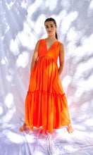 Load image into Gallery viewer, Alecia Long Tier Dress - Tangerine
