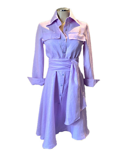 Lavender Linen Shirtwaister