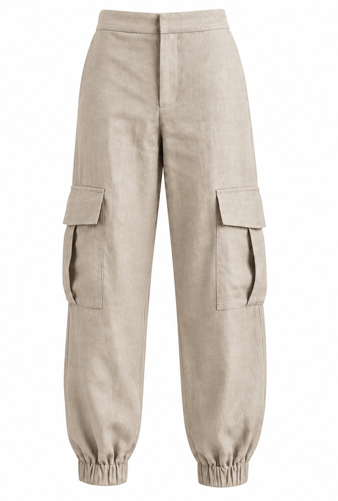 Linen Cargo Pants Oatmeal