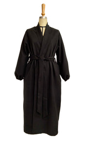 Long kimono coat with tie
