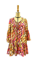 Load image into Gallery viewer, Harlequin Print Boho Dress
