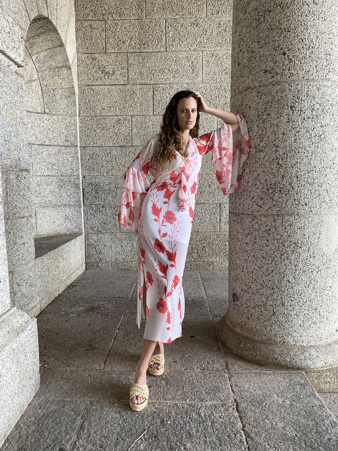 Hibiscus Print  Dress