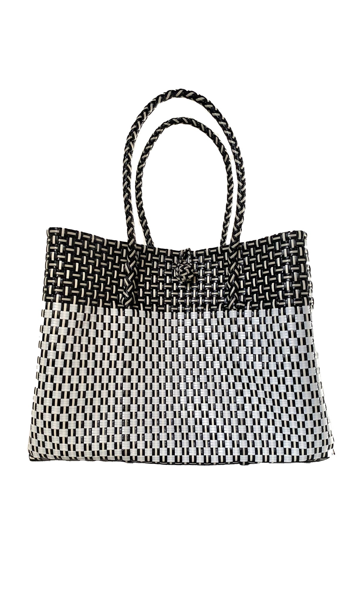 B&W Recycled Plastic Shopper