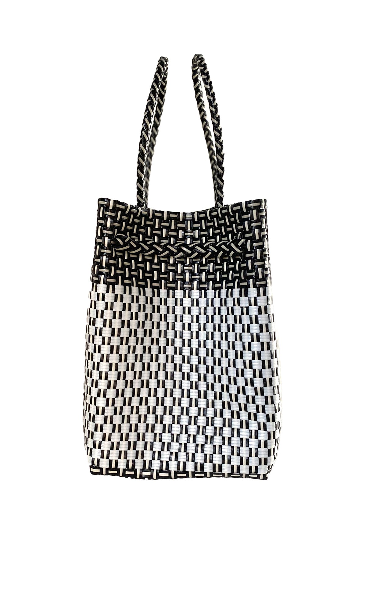 B&W Recycled Plastic Shopper