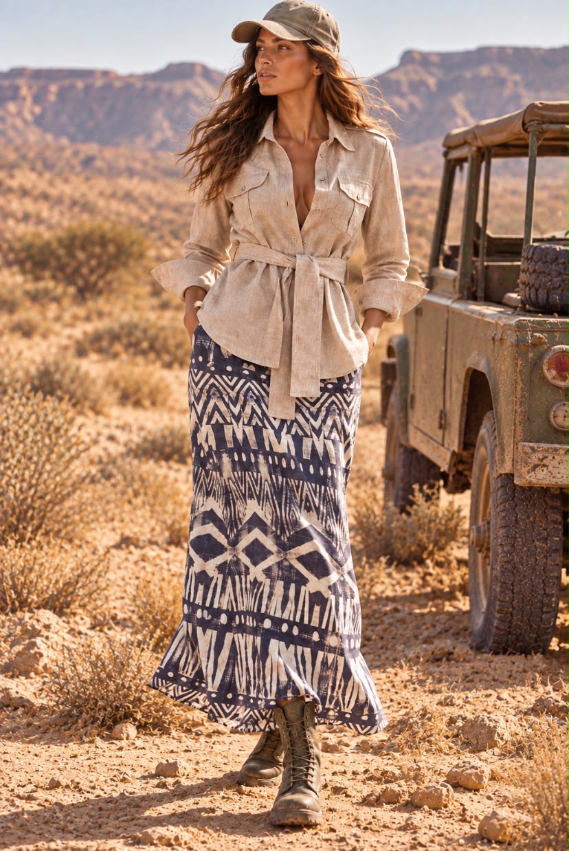 Cotton Safari Shirt Stone