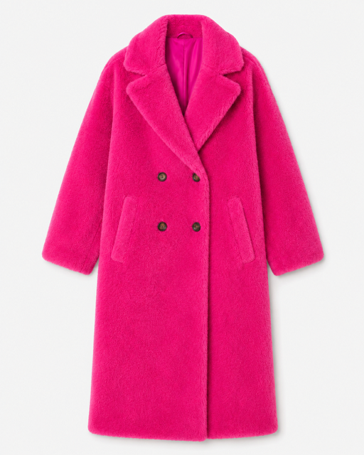 Toronto Lux Fur Coat Fuschia