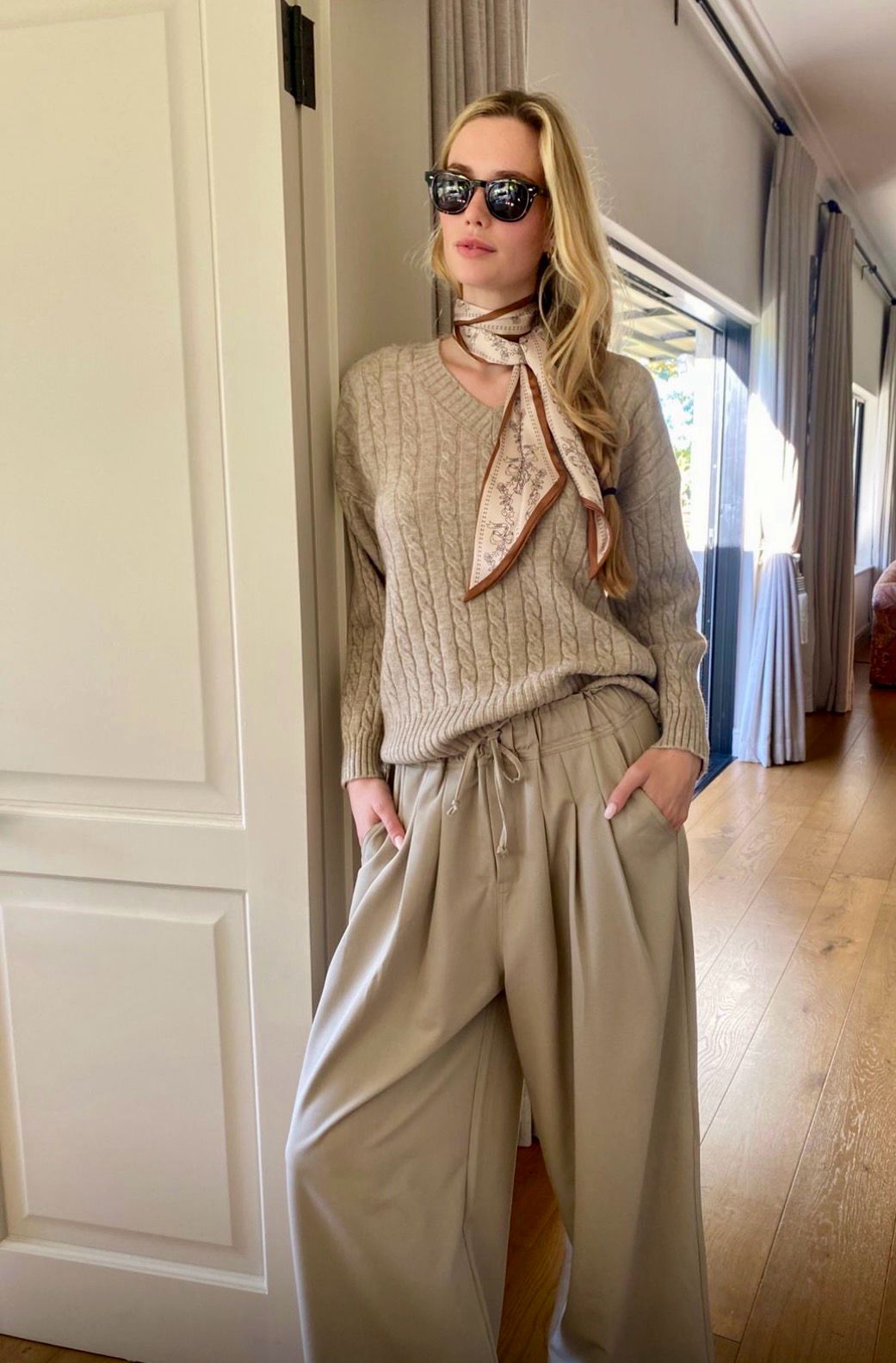 Simi Pleated Pants Stone