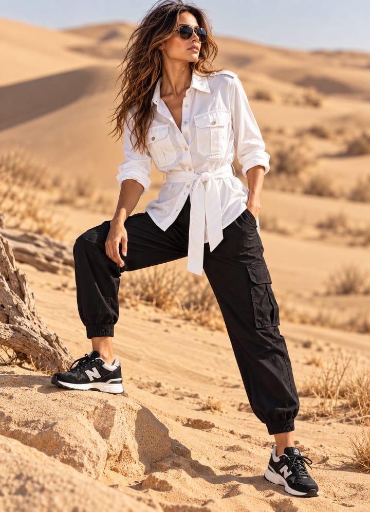 Cotton Safari Shirt White