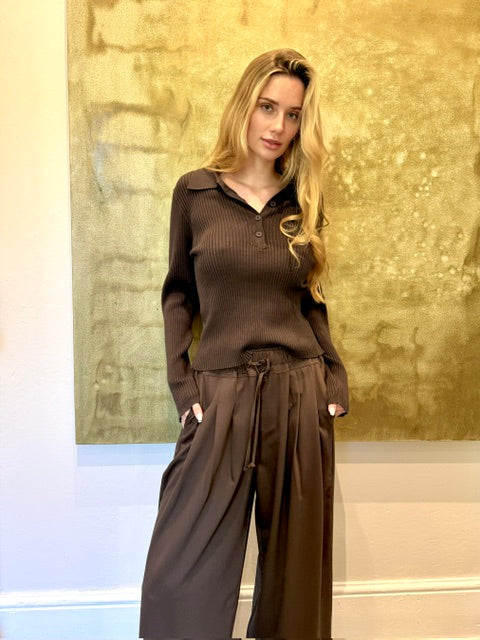Simi Pleated Pants Stone