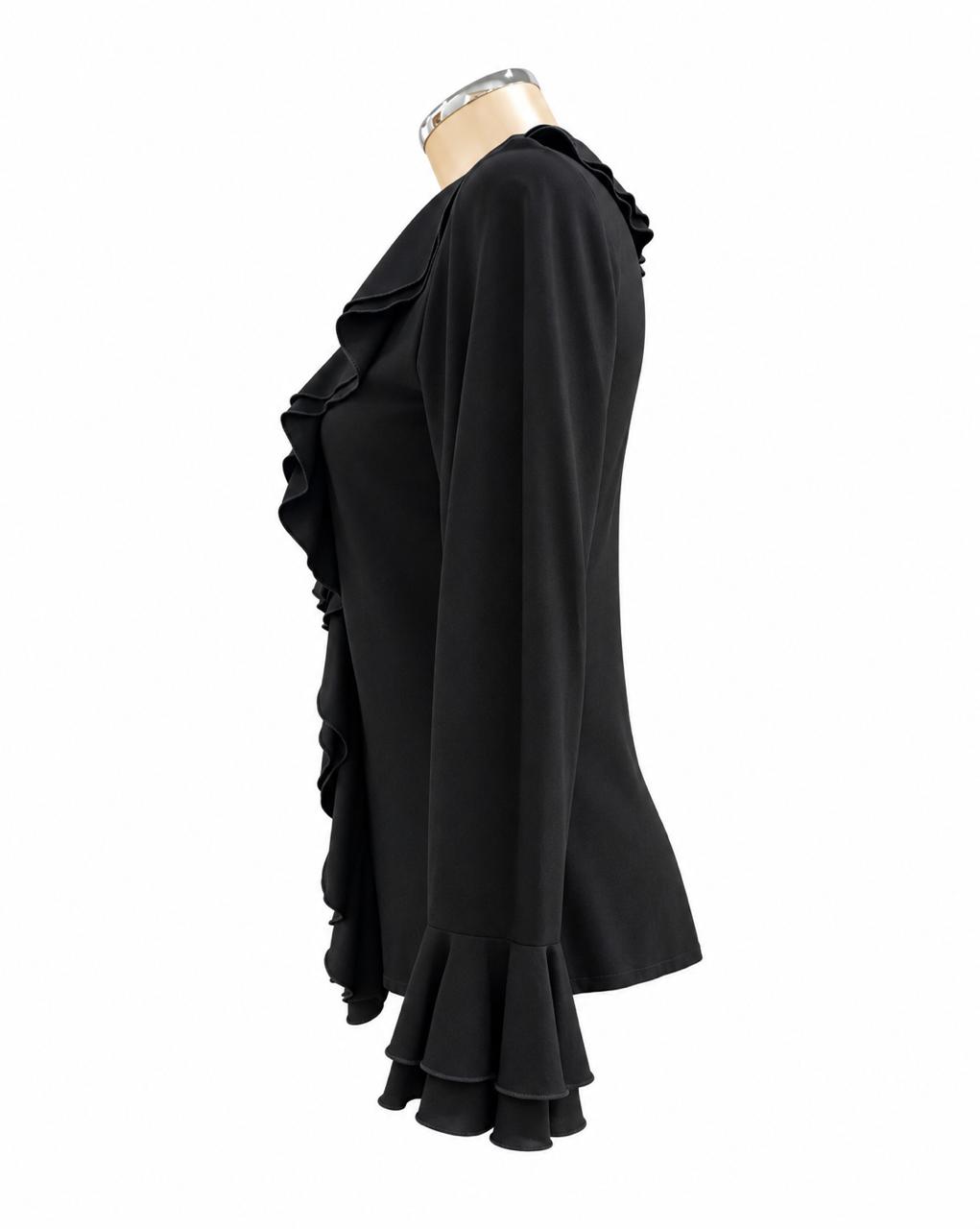 Jabot Blouse Viscose Black