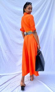 Orange Shirtwaister