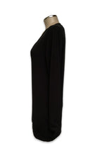 Load image into Gallery viewer, V-neck Long Knit Top / Dress - Black
