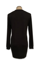 Load image into Gallery viewer, V-neck Long Knit Top / Dress - Black
