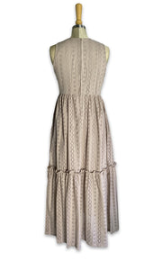 Alecia Long Tier Dress - Stone Anglaise