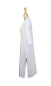 Linen Tunic Dress - White