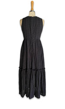 Load image into Gallery viewer, Alecia Long Tier Dress - Black Anglaise
