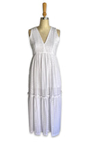 Load image into Gallery viewer, Alecia Long Tier Dress - White Anglaise
