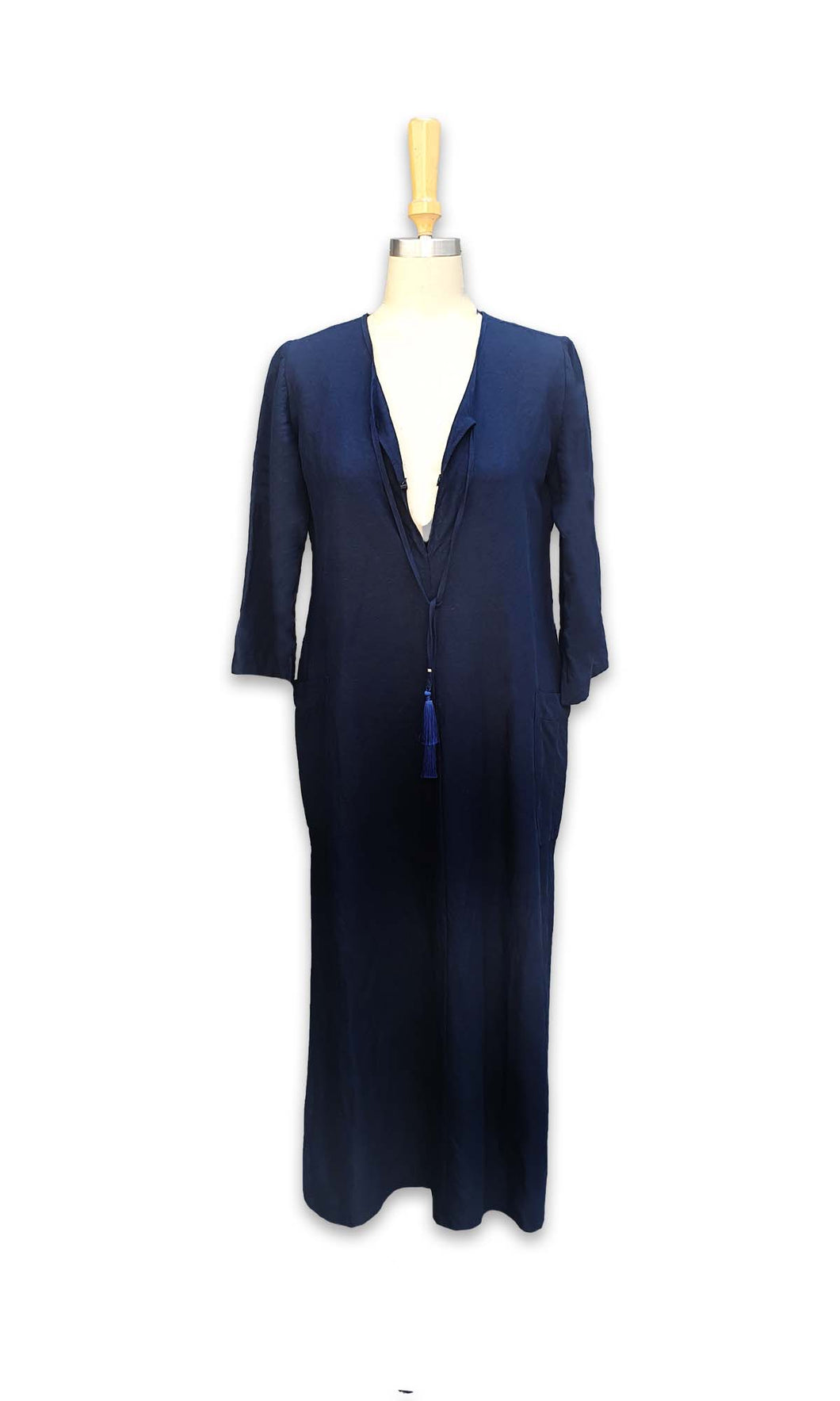 Linen Tunic Dress - Navy