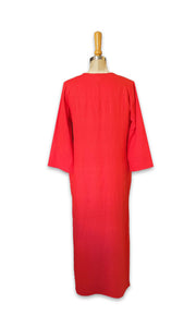 Linen Tunic Dress - Red