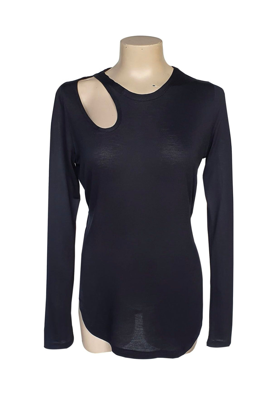 Black Peak Knit Leisure Top