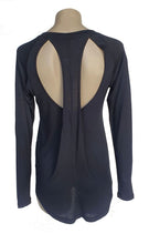 Load image into Gallery viewer, Black Jo Knit Leisure Top Back
