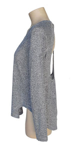 Grey Mélange Jo Knit Leisure Top Side