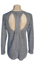 Load image into Gallery viewer, Grey Mélange Jo Knit Leisure Top Back
