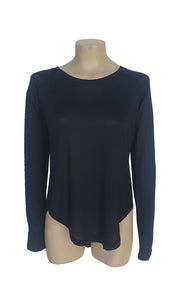 Black Jo Knit Leisure Top Front