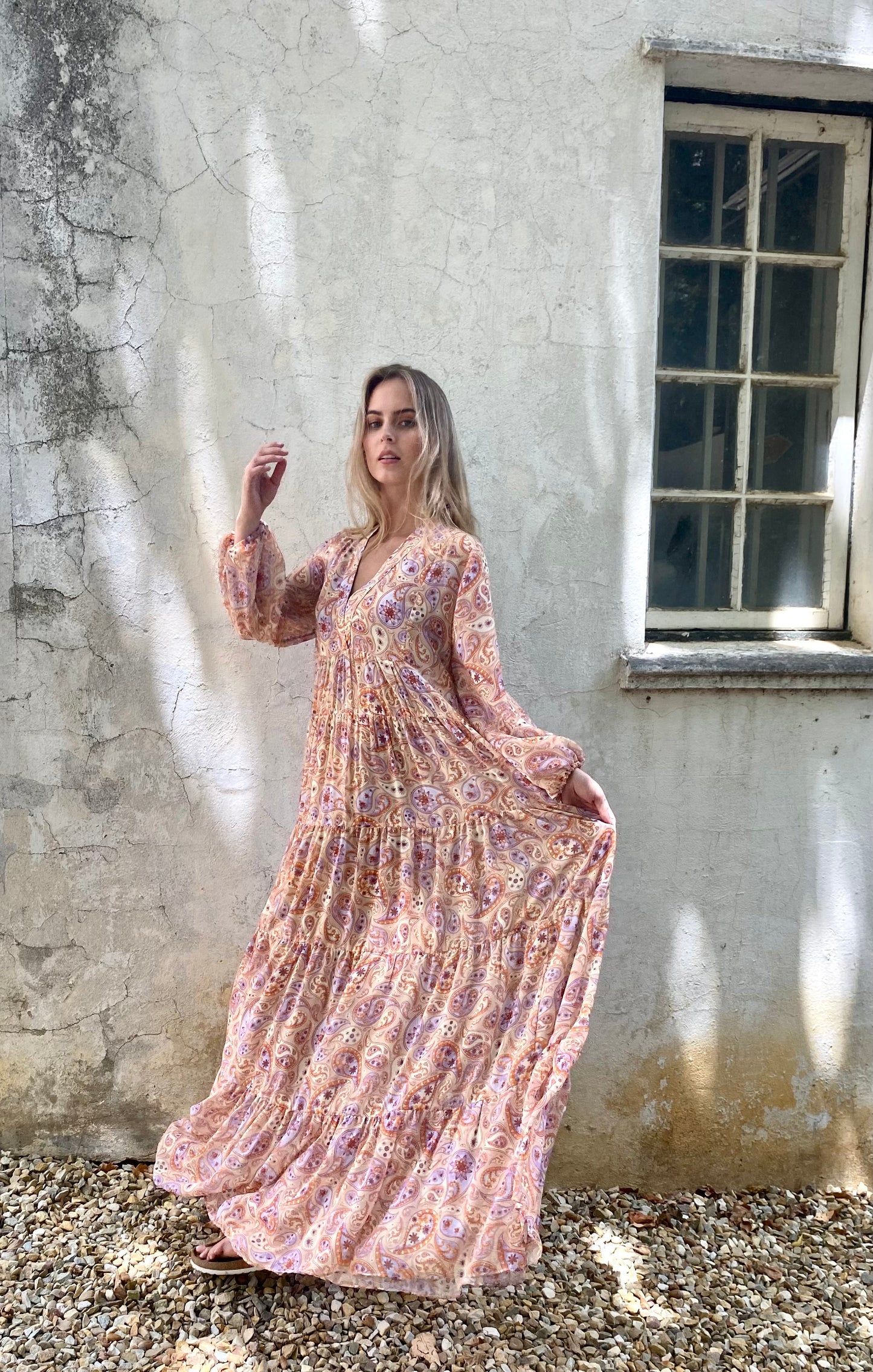 Atheni Dress Long – Pretty Paisley