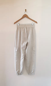 Linen Cargo Pants - Sand
