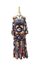 Load image into Gallery viewer, Tiffany Long Dress - Electric Butterfly

