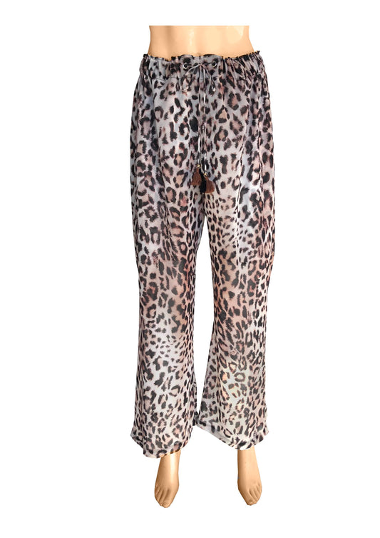 Domino Chiffon Wide Leg Pants