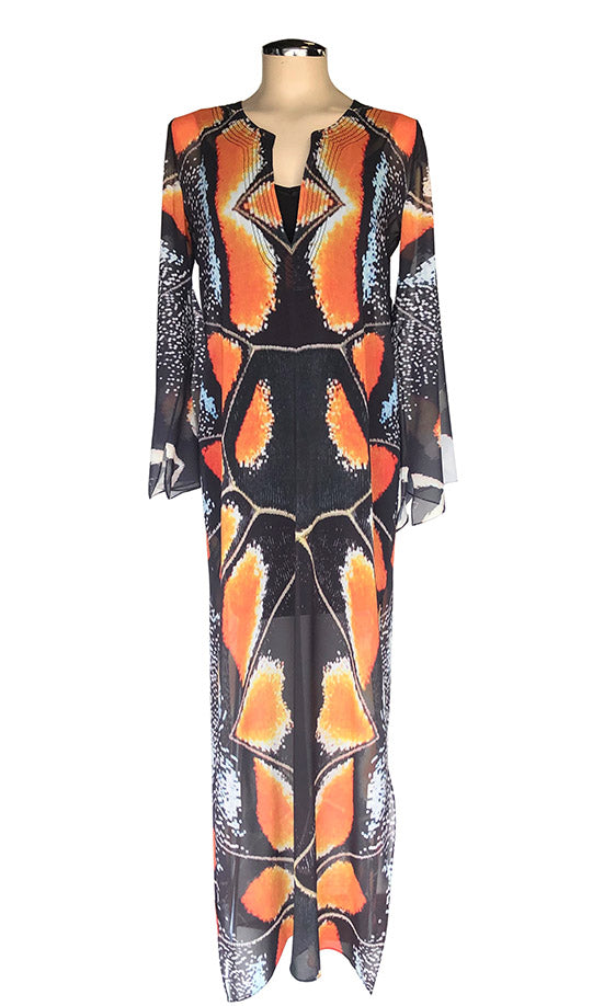 Electric Butterfly Tunic Dress