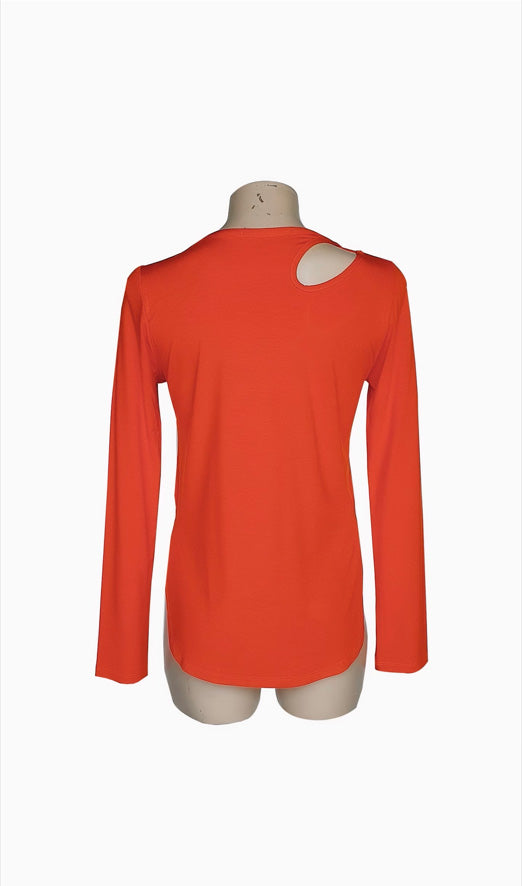 Orange Peak Knit Leisure Top